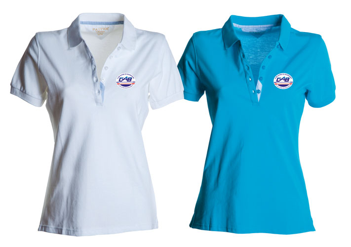 Polo femme blanc ou bleu royal 35€
